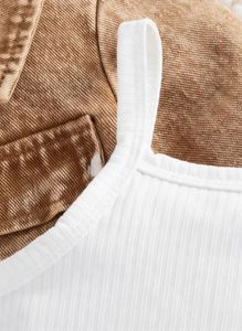 Conjunto de 3 Piezas Estilo Occidental para <span class=keywords><strong>Niñas</strong></span>, Nuevo para Otoño, Camisa Vaquera de Manga Larga, Camisola y Falda Vaquera Estampada para <span class=keywords><strong>Niñas</strong></span> - Product Image 5