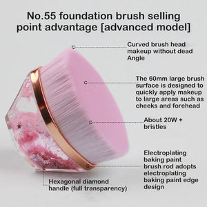 YUE 1 pièce Nouveauté Pinceaux de maquillage pour fond de teint <span class=keywords><strong>BB</strong></span> Cream Pinceau à poudre libre Kit plat Pincel Maquiagem 55 Pinceaux de maquillage - Product Image 2