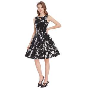 BP000941 BP abito da <span class=keywords><strong>donna</strong></span> senza maniche in cotone con scollo rotondo motivo floreale scavato <span class=keywords><strong>abiti</strong></span> Vintage - Product Image 2