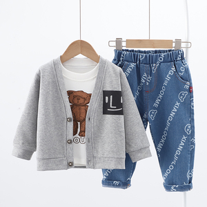 Conjunto de Ropa Casual de Otoño para Bebés, Estilo Nuevo, 2 Piezas, Conjunto de Pantalones de Mezclilla para Niños, China - Product Image 1