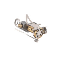 Réchaud de camping portable en titane, mini brûleur à gaz pliable avec sac de rangement pour la randonnée, le camping, les pique-niques et la cuisine en plein air