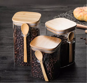 Toples penyimpan makanan kaca borosilikat, toples dapur bersegel kedap udara dengan tutup dan cincin silikon - Product Image 1