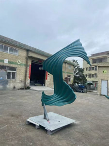 Escultura de Acero Inoxidable Resistente a la Intemperie, Abstracta, Grande, de Arte Urbano para Exteriores, Personalizada de Fábrica y de Lujo - Product Image 4