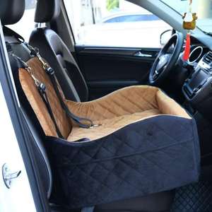 Siège de voiture pour petit chien <span class=keywords><strong>avec</strong></span> poche de rangement - Siège surélevé pour animaux de compagnie détachable et lavable <span class=keywords><strong>avec</strong></span> <span class=keywords><strong>harnais</strong></span> de sécurité pour les voyages - Product Image 1