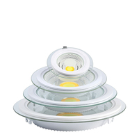 Best-Seller Professionnel 5W 7W 10W 15W 24W Interrupteur Tactile Led tdc Variateur 3 couleurs de Lumière En Verre De Panneau De downlight