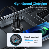 JOYROOM C-A35 Chargeur pour voiture 45W Mini 2-port ring-pull rapide Chargeur De Voiture Intelligent Pour Le Téléphone Portable D'iphone