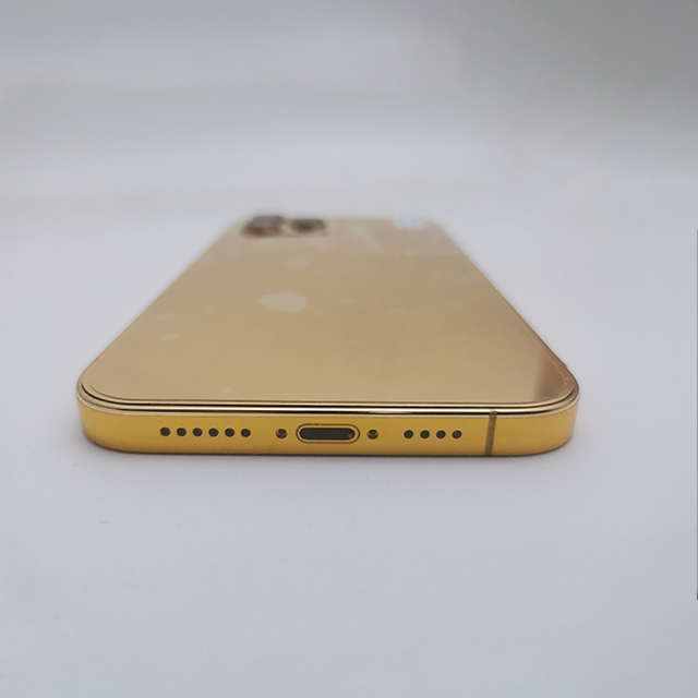 Stylish Atmosphere for iPhone 12 Pro Max High Quality Gold-plated Strap Phone Luxury Gold Frame