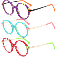 Lunettes de vue rondes en acétate pour enfants à la mode Lunettes à monture pour enfants Lunettes optiques pour garçons et filles