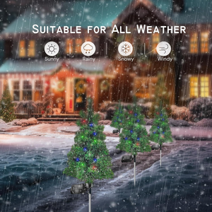 Luci LED Solari IP65 per Albero di Natale, da Esterno, in Materiale ABS, con Picchetto per Giardino, per Vialetti e Prati - Product Image 5