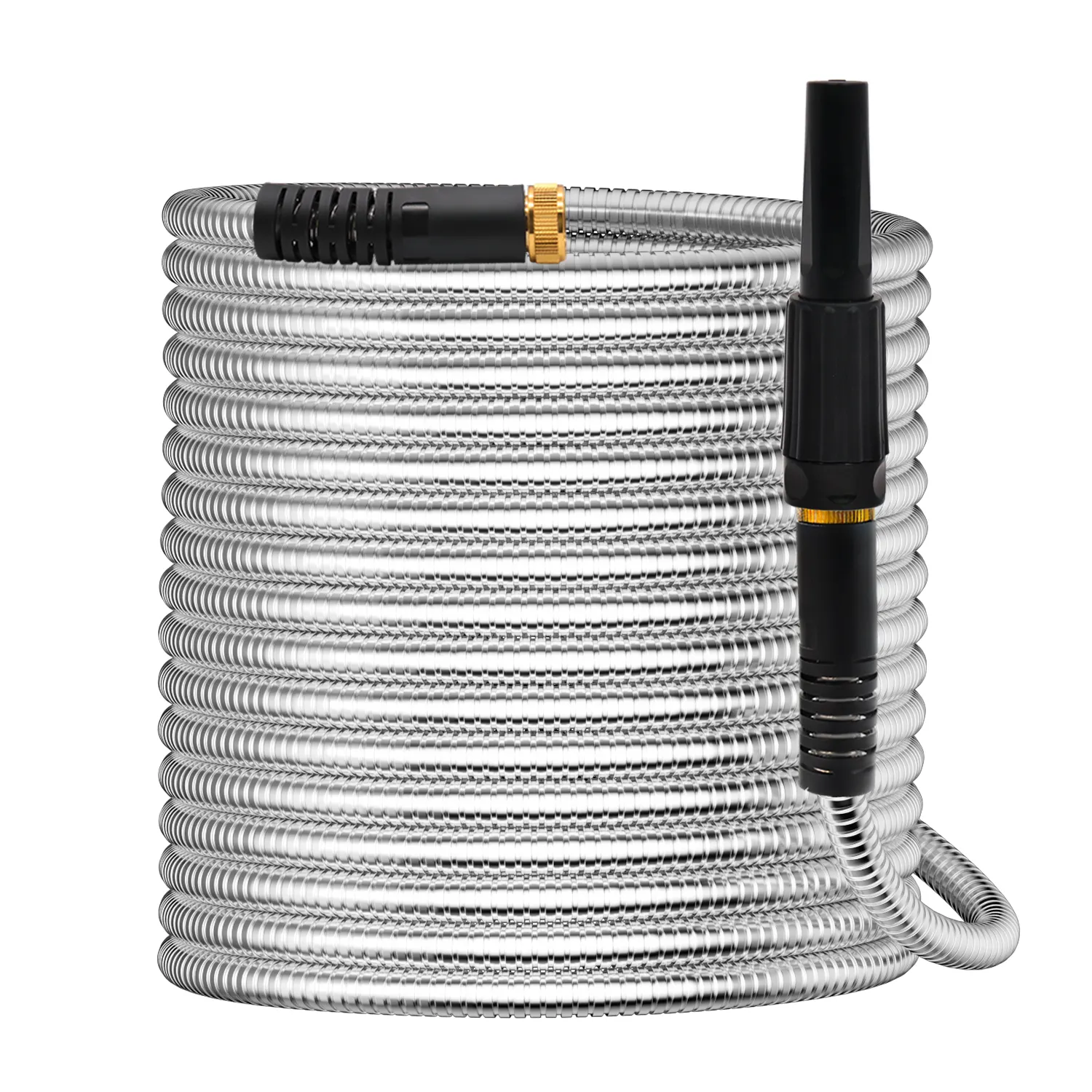 304 Stainless steel Flexible shower hose metal expandable water hose with aluminum connector