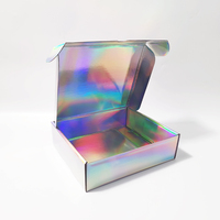 Boîtes d'expédition en carton ondulé personnalisées, grandes, avec couvercle supérieur, arc-en-ciel, 10x10x3, produits en carton ondulé, boîtes d'expédition en papier imperméables