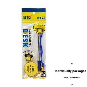 Pensil meja tulis kantor Senyum kreatif 0.5 "peluru depan bisnis pulpen Logo plastik tanda tetap untuk bisnis meja depan - Product Image 6