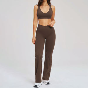 Горячая распродажа: Спортивный комплект YIYI с высокой поддержкой, сексуальные леггинсы с боковыми карманами, комплекты для йоги, быстросохнущая женская одежда для фитнеса - Product Image 6