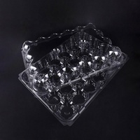 Boîte d'emballage transparente en plastique PET pour 24 cupcakes, pâtisseries, muffins, gâteaux, conteneur jetable transparent en blister