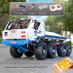 MOULD <span class=keywords><strong>KING</strong></span>-Blocs de Construction Technique pour Enfant, <span class=keywords><strong>Jouet</strong></span> de Noël, Arakawa Tow Truck TATRLA 13144, Modèle 8x8, Briques MOC, 813 - Product Image 3