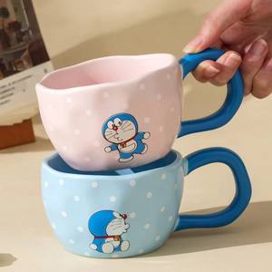 Taza de Cerámica Doraemon Rosa y Azul con Asa, Diseño de Dibujos Animados para Uso en Casa u Oficina, Ideal para Regalos - Product Image 1