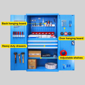 Armoire à outils en acier avec porte battante, grande capacité, pour atelier de réparation, garage, armoire à outils en métal avec porte - Product Image 3