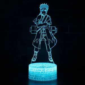 Đèn Bàn Ảo Ảnh 3D Naruto Thiết Kế Bán Buôn Đèn Ngủ Acrylic Nhiều Màu Phòng Ngủ Trẻ Em