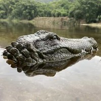 Bateau électrique télécommandé 2.4G, jouet pour piscine, flotteur avec tête de crocodile simulée