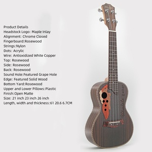โรงงานขายส่งเครื่องดนตรี อูคูเลเล่ฮาวายแบบพกพา ขนาด 21 23 26 นิ้ว - Product Image 5