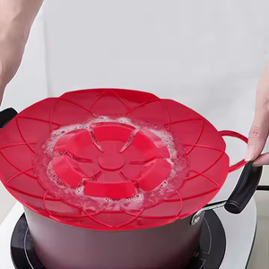 Heat Resistant Reusable Silicone Suction <strong>Lids</strong> Spill Stopper Pot <strong>Pan</strong> <strong>Lid</strong> Cover Silicone Kitchen Overflow <strong>Lid</strong> - Product Image 3