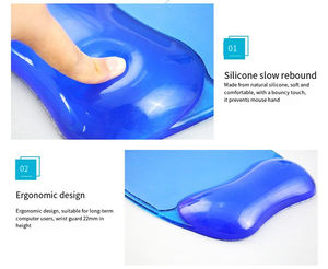 <span class=keywords><strong>Repose</strong></span>-poignets en silicone chauffant antidérapant 3D avec logo personnalisé, plusieurs couleurs, tapis de <span class=keywords><strong>souris</strong></span> de bureau avec design amusant en stock - Product Image 2