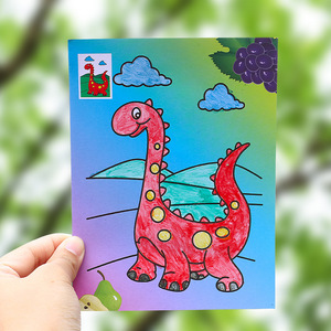 Watercolor Sketchbook For Children Early <b>Education</b> Coloring <b>Book</b> Kindergarten Crafts DIY Art Set 4-6 Years Old Paper Material - Product Image 1