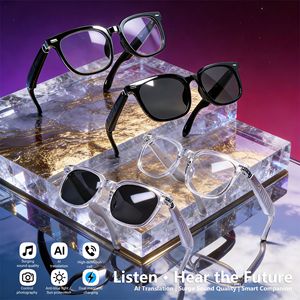 Occhiali Intelligenti AI con Traduzione Vocale, Assistente Vocale, Chiamate, Musica, Ricarica Magnetica, Fotografia, Montatura Turca, Occhiali da Sole Anti-luce Blu - Product Image 2