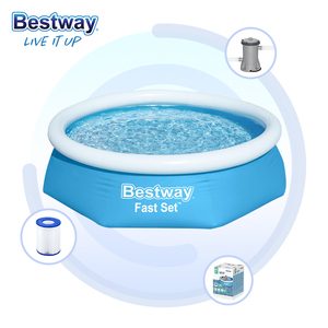 Best Way 57448 <span class=keywords><strong>Piscina</strong></span> grande sobre el suelo <span class=keywords><strong>Piscina</strong></span> <span class=keywords><strong>redonda</strong></span> <span class=keywords><strong>inflable</strong></span> profunda Jardín <span class=keywords><strong>Piscina</strong></span> familiar Groung - Product Image 1