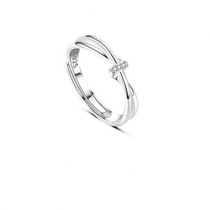 Nuevo Anillo de Boda con Nudo de Amor, Exquisito y Moderno, Anillo de Diamantes Ajustable con Corazón de Color de Lujo, Regalo de Compromiso para Parejas - Product Image 6