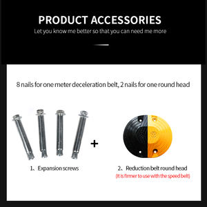 Bumps de velocidad de goma de estilo <span class=keywords><strong>europeo</strong></span> 5CM cinturón amortiguador de reducción de velocidad de Carretera alta 495*600*50mm Placa de límite de velocidad comercio exterior - Product Image 6