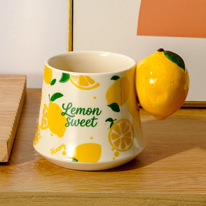 Tazas de Café de Cerámica Creativas 3D con Diseño de Naranja, Tazas de Leche de Porcelana Pintadas a Mano, Tazas de Té de Cerámica para Regalo, Venta al Por Mayor - Product Image 6
