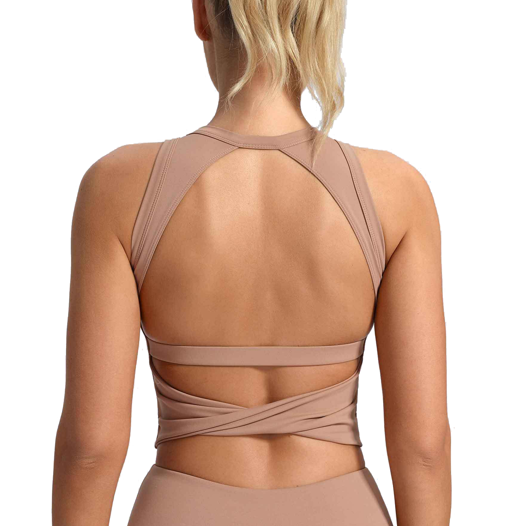 Women's Summer Lightweight Sports Yoga Vest Breathable Knot Back Quick Dry Four-Way Stretch Spandex/Nylon Slim Fit Tank Top