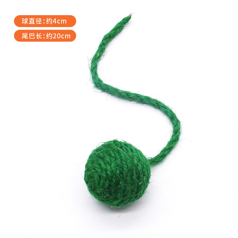 Boules de sisal vertes, 4,5 cm de diamètre, 18g.