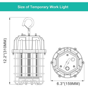 Projecteur de chantier temporaire LED 80W 12000Lm 5000K Lumière du jour Homologué ETL Chantier de construction Garage Atelier Éclairage LED Vente en gros - Product Image 4