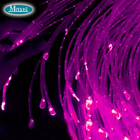 Cable de fibra óptica con brillo lateral de plástico, cable de fibra óptica de punto brillante para decoración de iluminación, 2x0,75