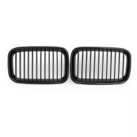 Sepasang kisi ginjal kisi depan hitam mengkilap, untuk BMW 3 Series E36 M3 1992-1996