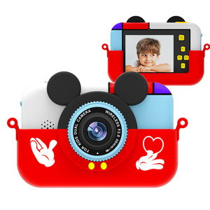 18 2.0 inç büyük ekran 1080p Hd <span class=keywords><strong>Mini</strong></span> sevimli fare Selfie çocuk kamera çift Lens çocuklar için dijital kamera erkek kız - Product Image 1