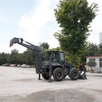 Mini Diesel Backhoe Crawler Loader Mesin Cummins 92KW Merek Hidromek Momen Beban Tinggi 4x4 Excavator Teleskopik Harga Terjangkau