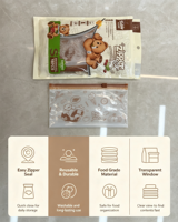 Grands sacs de rangement à fermeture éclair avec imprimé Teddy, 2010+4cm, 16 pièces, 12 sacs épais extensibles en PE de qualité alimentaire avec logo personnalisé