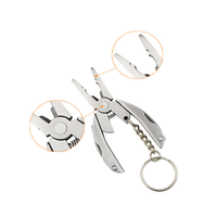 Mini-outil multifonction 5 en 1 en acier inoxydable, pince à sertir, porte-clés personnalisable OEM, porte-clés EDC, mini-pince multifonction