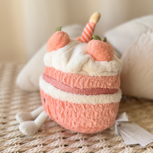 ตุ๊กตาเค้กพีชน่ารักจาก UK JE ของเล่นตุ๊กตาผ้าพลัฌนุ่ม บรรจุใยฝ้าย PP ซีรีส์ขนมหวานแสน<span class=keywords><strong>หวาน</strong></span> ของขวัญวันเกิดแสนอบอุ่นใจ - Product Image 3