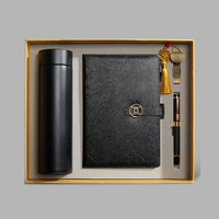 Coffret Cadeau PQ Scholarly Elegance ; Ensemble de Gobelets Isothermes, Carnet, Journal Personnalisé à Couverture Rigide, Tissu Écologique Lisse en Cuir