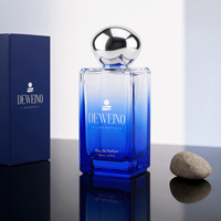 Flacon de parfum vide de style populaire, flacon de parfum personnalisé avec dégradé bleu, 30 ml, 50 ml, 100 ml, flacon de parfum avec boîte