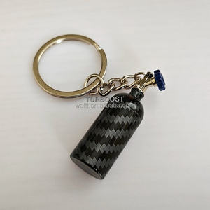 Karbon Fiber azot oksit sistemleri şişe şekli anahtarlık | Araba parçaları anahtarlık | Toptan - Product Image 5