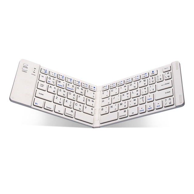 Awireless Cheap Ergonomic Ultra Thin Mini Portable Russian Wireless Folding BT Keyboard for Smartphone