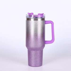 Taza de vacío de acero inoxidable 304 de doble capa con capacidad de 40oz, nueva pintura de diamante, viaje de acero inoxidable 304 - Product Image 6
