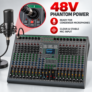 18 Input <strong>DJ</strong> Mixer with USB Recording 99 Digital Effects Echo <strong>Control</strong> for Karaoke Studio Concert and Professional Audio Systems - Product Image 5