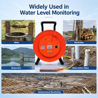 Medidor de Nivel de Agua Portátil con Cinta de Acero, 50m/100m, Sonda de Acero Inoxidable 304, Protección IP66, Alta Precisión 0.2% para Pozos y Perforaciones