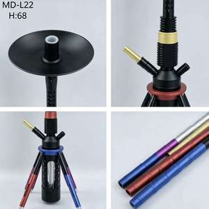 MD-L22 68cm Tripod <b>Hookah</b> Aluminum Shisha <b>Pipe</b> Set Colorful Smoking Accessory for Lounge Bar - Product Image 6